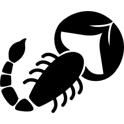 Скорпион в форме знака зодиака иконка