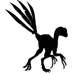 Dinosaur epidexipteryx shape icon