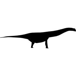 Extinguished dinosaur shape of argentinosaurus icon