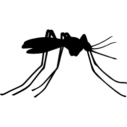 Mosquito insect side view icon