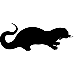 Sea weasel mammal shape icon
