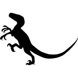 Velociraptor dinosaur shape icon