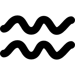 símbolo de signo del zodíaco acuario icono