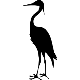 Bird crane shape icon