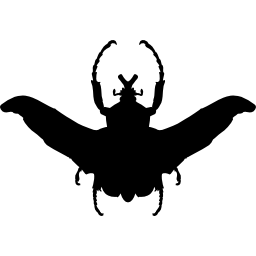 forma animale dell'insetto dello scarabeo del toro icona