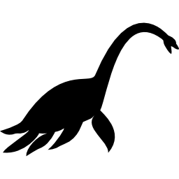 Elasmosaurus dinosaur shape icon