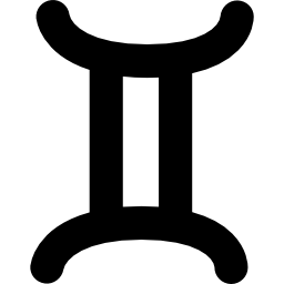 Gemini zodiac sign symbol icon