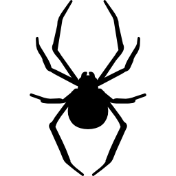 silhouette d'animal arthropode araignée Icône