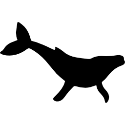 Humpback whale shape icon