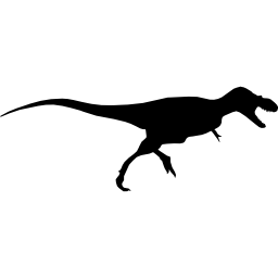 forma di vista laterale del dinosauro albertosaurus icona