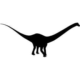 Diplodocus dinosaur shape icon