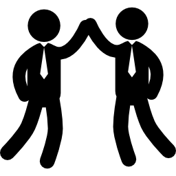 twee zakenlieden aanhef icoon