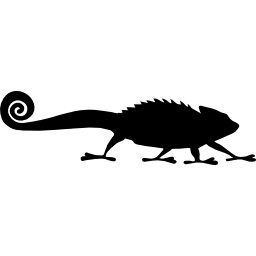 Chameleon reptile shape icon