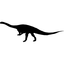 silueta de dinosaurio massospondylus icono