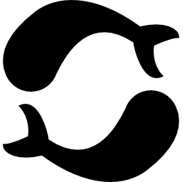 signo de formas de peces piscis icono