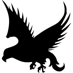 forma de pájaro halcón icono