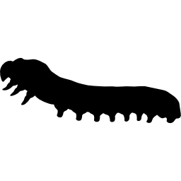 forma de gusano de alambre icono