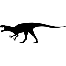 Dinosaur shape of an Aerosteon from side icon