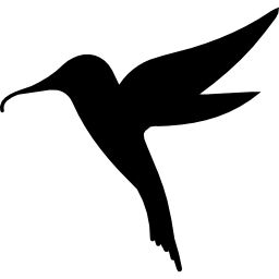 forma de pájaro colibrí icono