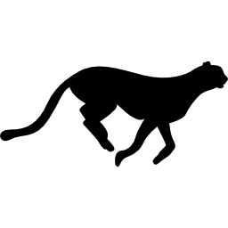 silueta felina guepardo icono