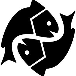 simbolo del segno zodiacale dei pesci icona