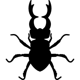 Stag beetle insect animal shape icon