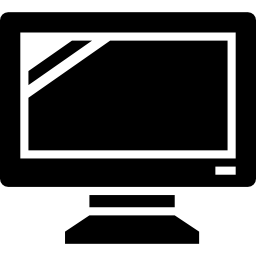 Electronic visualization monitor tool for tv or computer icon