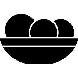 Ornamental fruits bowl icon