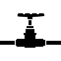 Water tap on pipes icon