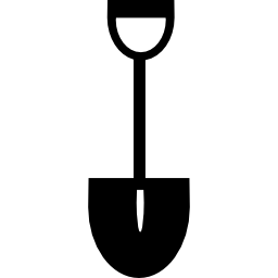 Gardening shovel tool shape icon