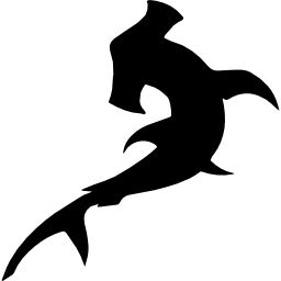 Hammerhead fish shape icon