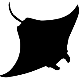forma de manta raya icono