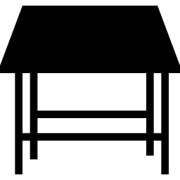 perspective de silhouette de table studio Icône