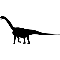 Camarosaurus dinosaur side silhouette icon