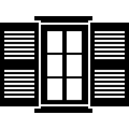 porta da janela aberta Ícone
