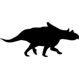 Chasmosaurus side silhouette icon
