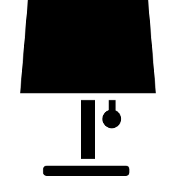 woonkamer zwarte lamp meubelgereedschap voor verlichting icoon