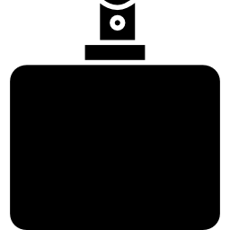 conteneur de bouteille noir de salle de bains avec système de pulvérisation Icône