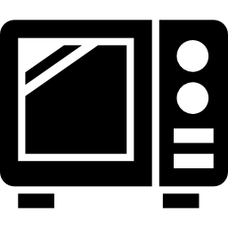 Microwave or small oven kitchen cooking tool icon