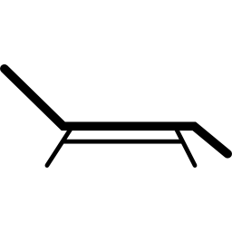 Yard deck chair icon