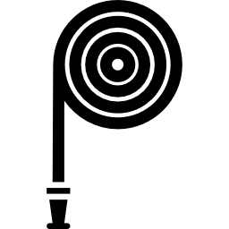 manguera de jardín en espiral icono