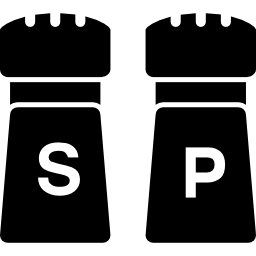 Емкости для соли и перца для столовой иконка