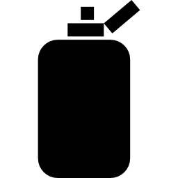 Bathroom bottle container of rounded rectangular black shape icon