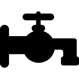 silhouette de robinet de salle de bain Icône