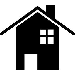 House with one frontal window icon
