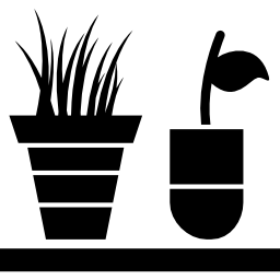 vasos de plantas Ícone