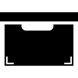 zwarte doos voor opslag en organisatie van dingen icoon