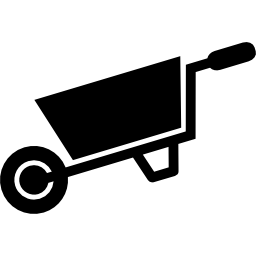 Wheelbarrow tool for yard icon