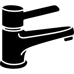 badkamerkraan om de watertoevoer te regelen icoon