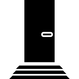 Door with steps icon